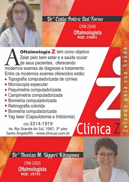 Anúncio da Oftalmologia Z no Jornal das Missões