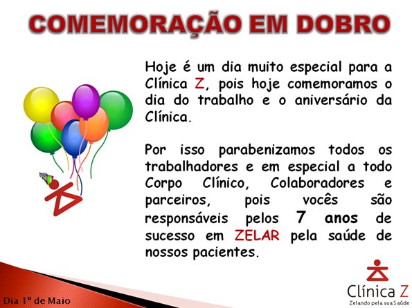 FELIZ DIA DO TRABALHO E FELIZ ANIVERSÁRIO